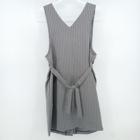 Vintage Houndstooth Button Down Mini Dress Womens 9 Academia Office Siren 90s - Picture 5 of 9